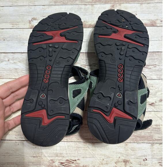 ECCO Yucatan Sandals Women's Size EU 39 8.5 Hiking Adjustable Straps Matcha Sand - Picture 7 of 8